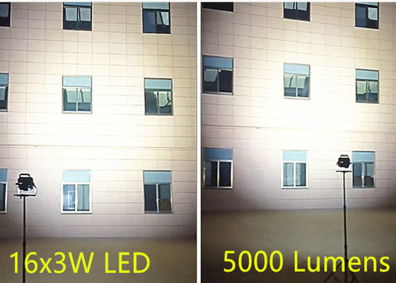 5000 lumens Recargable con batería de 18 V Luz de trabajo con soporte de metal