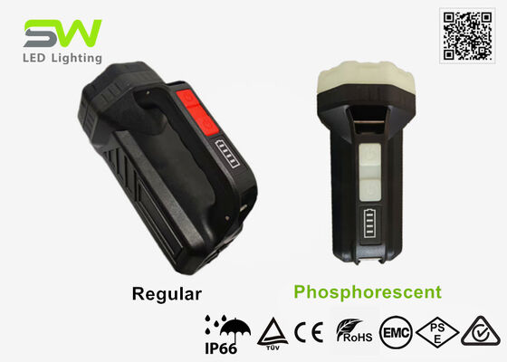 Faro de búsqueda de mano recargable que brilla en la oscuridad para extinción de incendios y rescate, resistente al agua IP66
