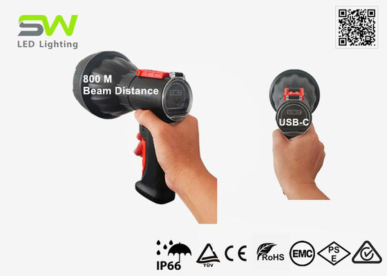 20W Compacto Pistola recargable agarre luz de búsqueda para la caza seguridad de cuevas