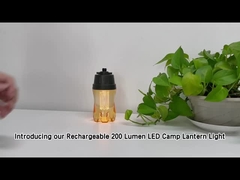 Recargable Tienda de campamento LED pequeña linterna cálida de haz blanco Carabiner gancho
