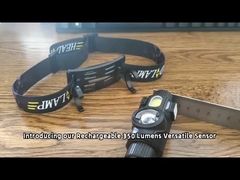 Lámpara de sensor de movimiento recargable Luz de linterna versátil con clip de bolsillo magnético